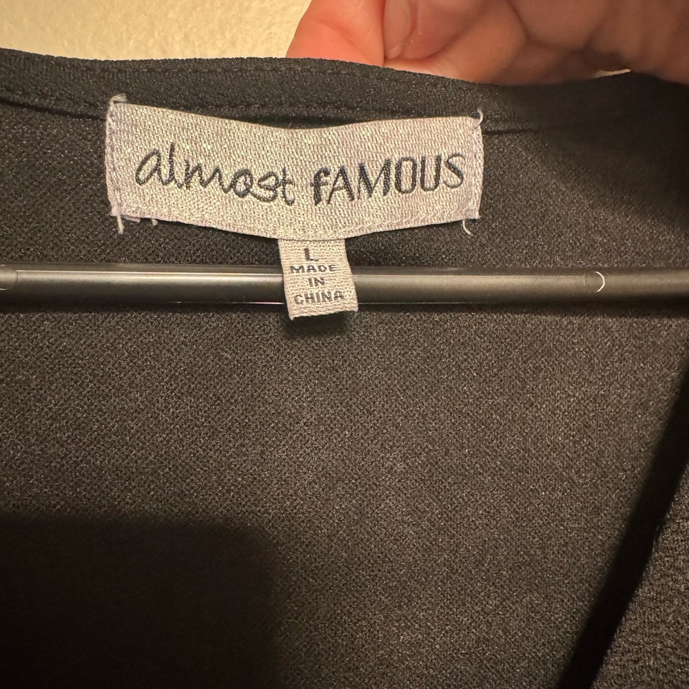 NWT Almost Famous Black Asymmetrical Dress - Picture 2 of 6